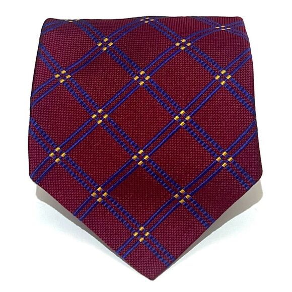 2for25 Ralph Lauren Silk Hand-Finished Men’s Tie Red Embroidered Preppy Designer - Picture 1 of 9